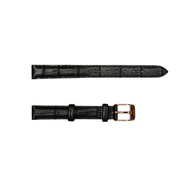 ダニエルウェリントン DANIEL WELLINGTON 替えベルト腕時計用 ラグ幅12mm dw00200182 レザー ブラック クロコダイル型押し